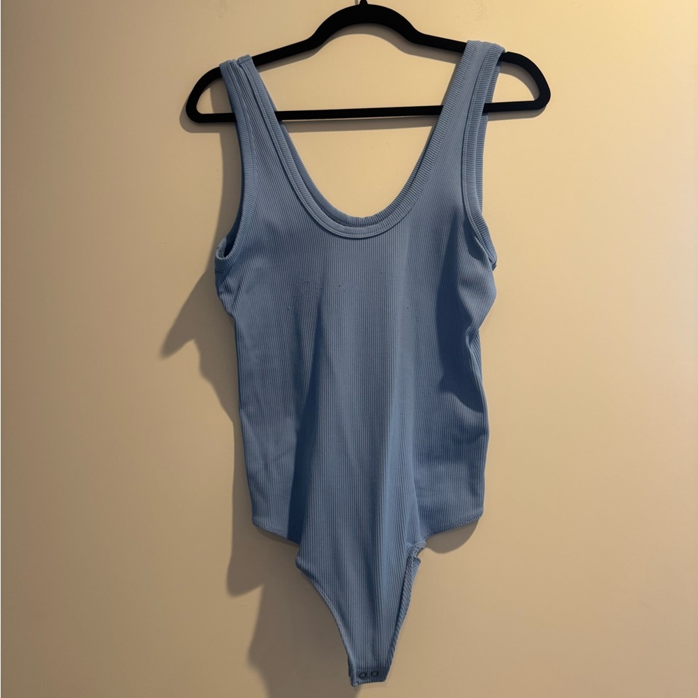 Abercrombie & Fitch Soft A&F Ribbed Bodysuit Light Blue Size L
